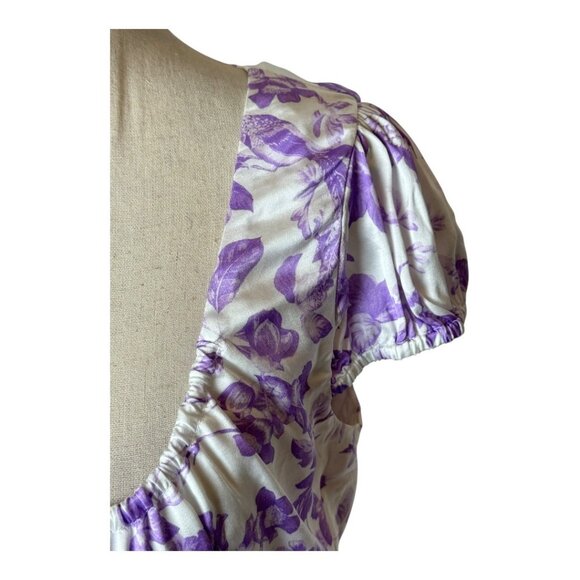 Majorelle Shirt Women Small Purple Riviera Floral Pegasus Top NWT Boho Cottage - Picture 8 of 13